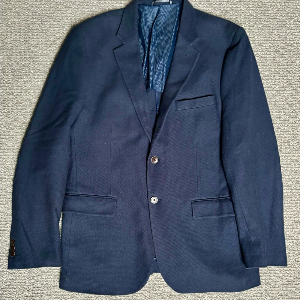 42R Navy Blue Nautica textured casual sport coat/blazer